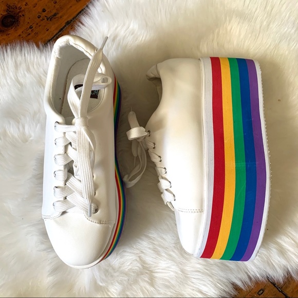 Dolls Kill Shoes - ⚡️FLASH SALE⚡️ Rainbow Platform Sneakers
